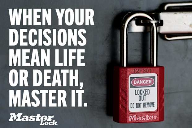 Image of a masterlock lock
