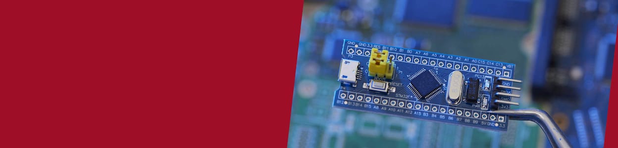 closeup of a microcontroller