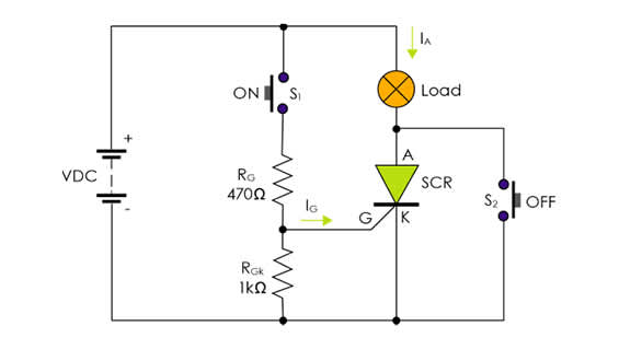 SCR Circuit with DC