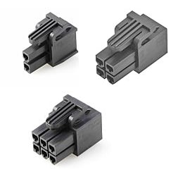 An image of 3 Molex Minifit Power Connectors