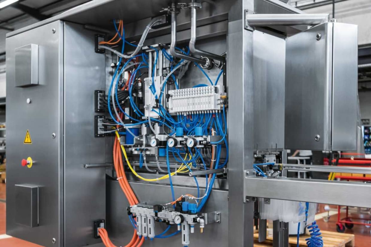 Fermo e resiliente: IO-Link® potenzia il riempimento e l'imballaggio delle buste stand-up