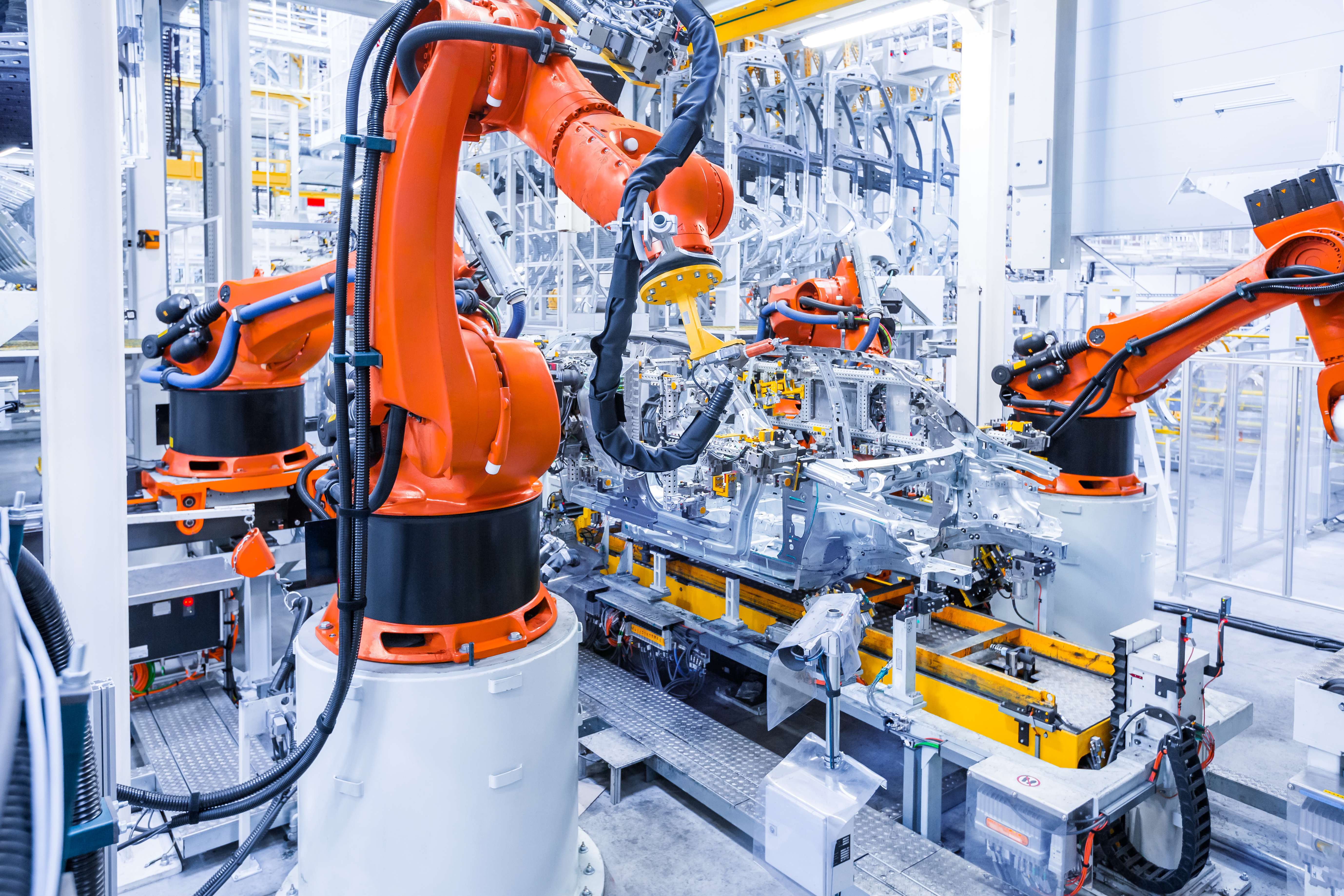 automotive manufacturing robotic arms