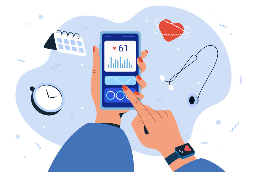 Medizin Wearable mit Herzfrequenz