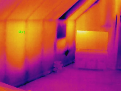 Thermal camera scanning building envelope for insulation and air filtration