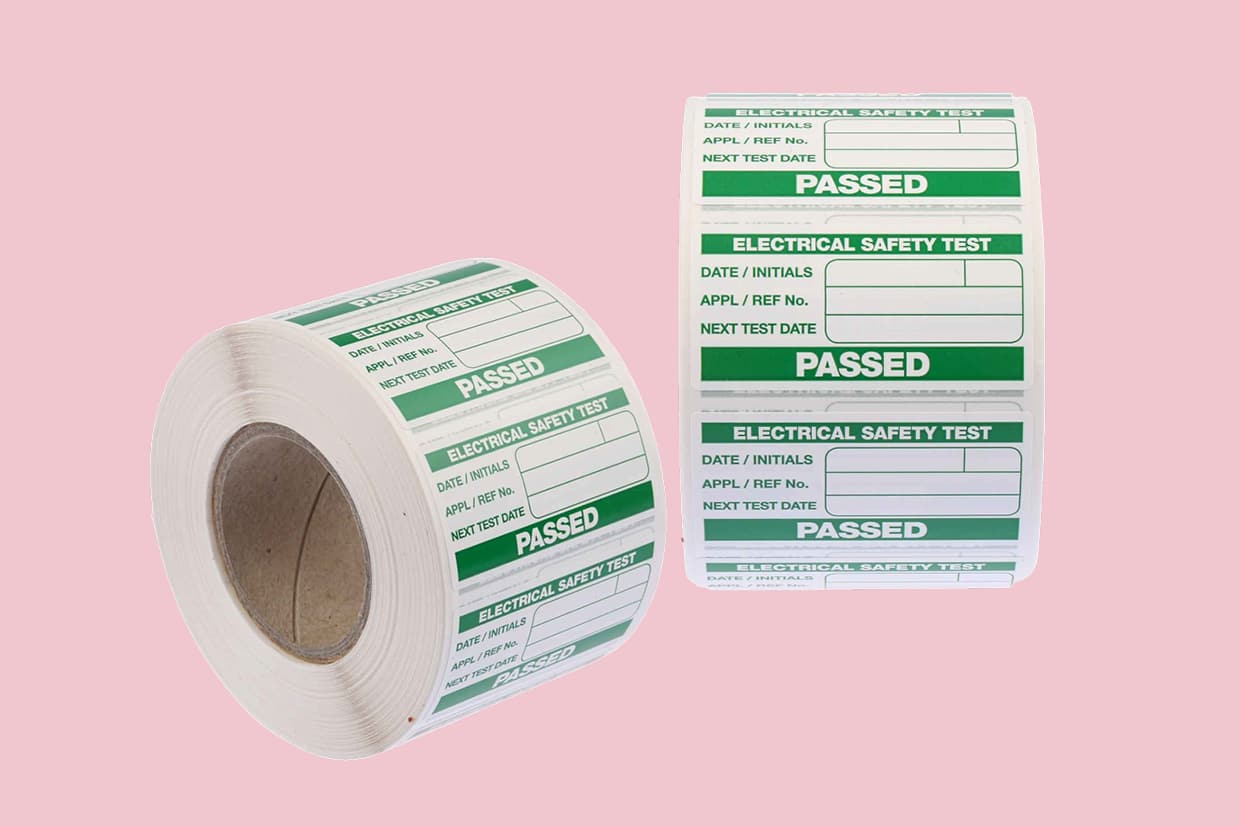Pat tester label
