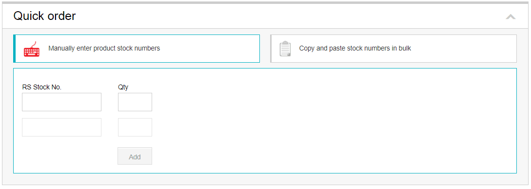 QuickOrder/Bulk Upload Tool