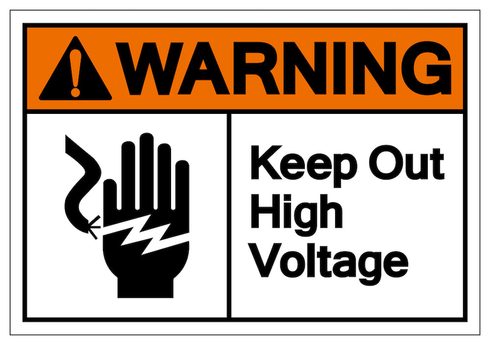 electrical safety signs poster