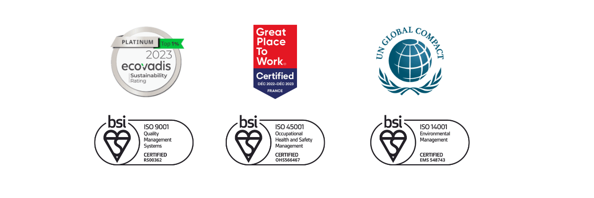 logos ecovadis & great place to work