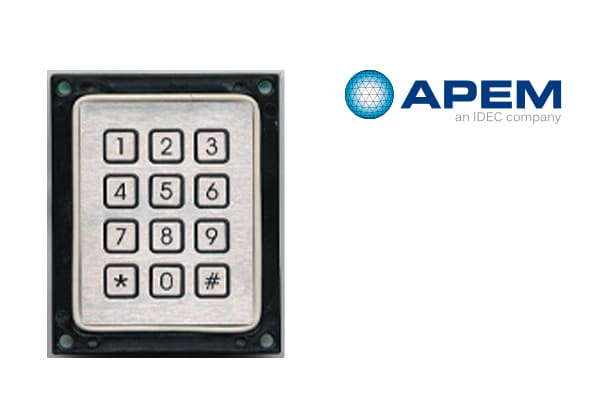 12 Key Stainless Steel Keypad