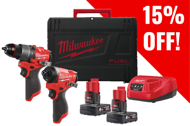 Milwaukee M12 FUEL™ Sub Compact Percussion Drill & Impact Driver Kit