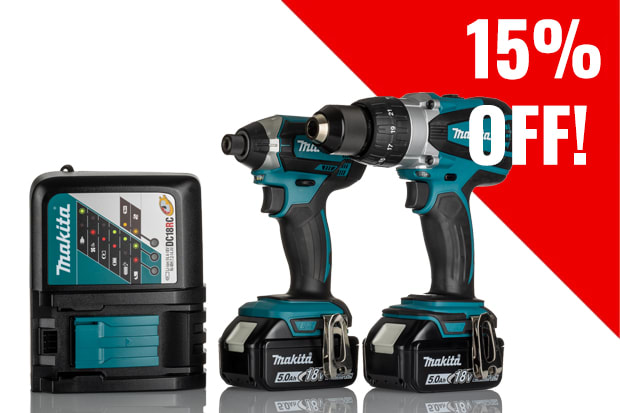 Makita 18V Combi Drill & Impact Driver Kit