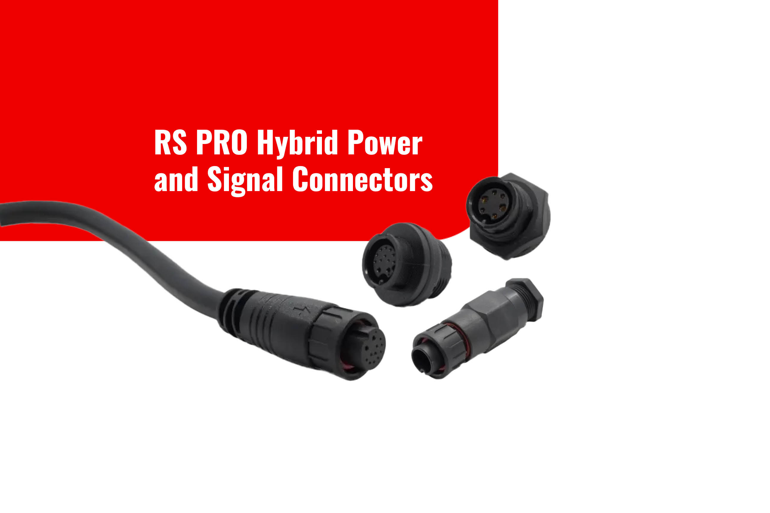 An image that shows the hybrid power & signal connectors from RS PRO