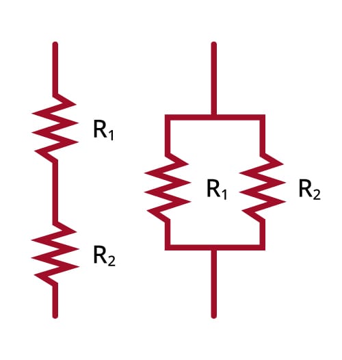 Series and Parallel Resistor circuit diagram