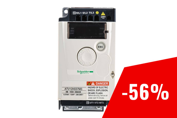 Inverter Schneider Electric, 0,37 kW, 230 V c.a., 3 fasi, 400Hz