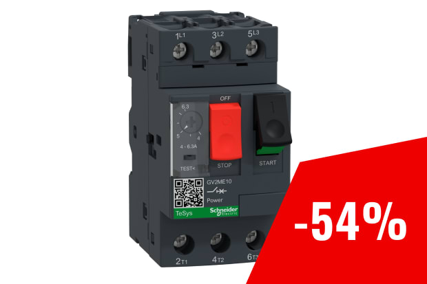 Interruttore automatico del motore Schneider Electric, 690 V, 4 a 6,3 A TeSys