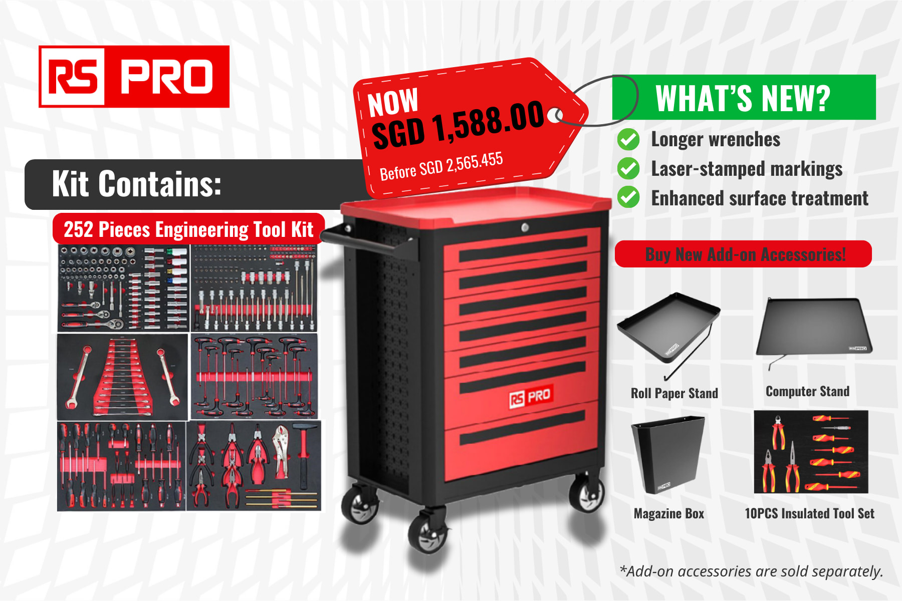 252-Piece Tool Trolley Tool Kit