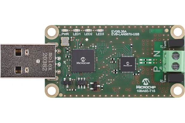 Microchip EV08L38A – Carte d’évaluation EVB LAN8670-USB
