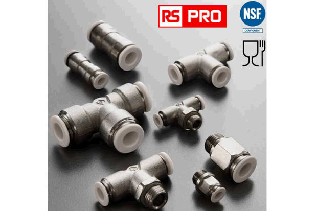 Raccord en laiton nickelé pour l'industrie agroalimentaire.