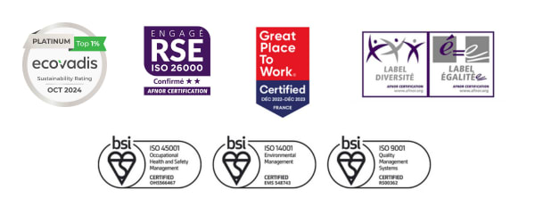 logos ecovadis & great place to work