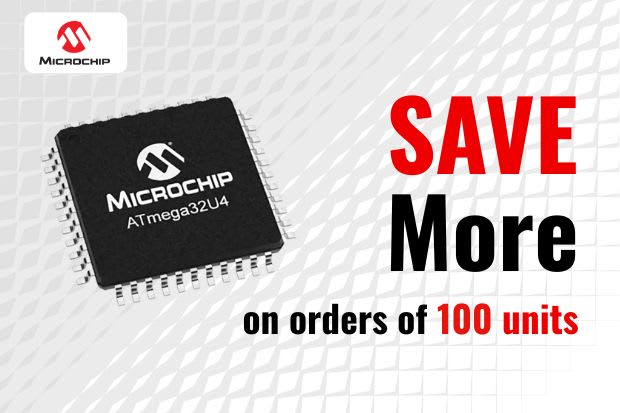 Microchip, 8bit AVR, ATmega Microcontroller, 16MHz, 32 kB Flash, 44-Pin TQFP