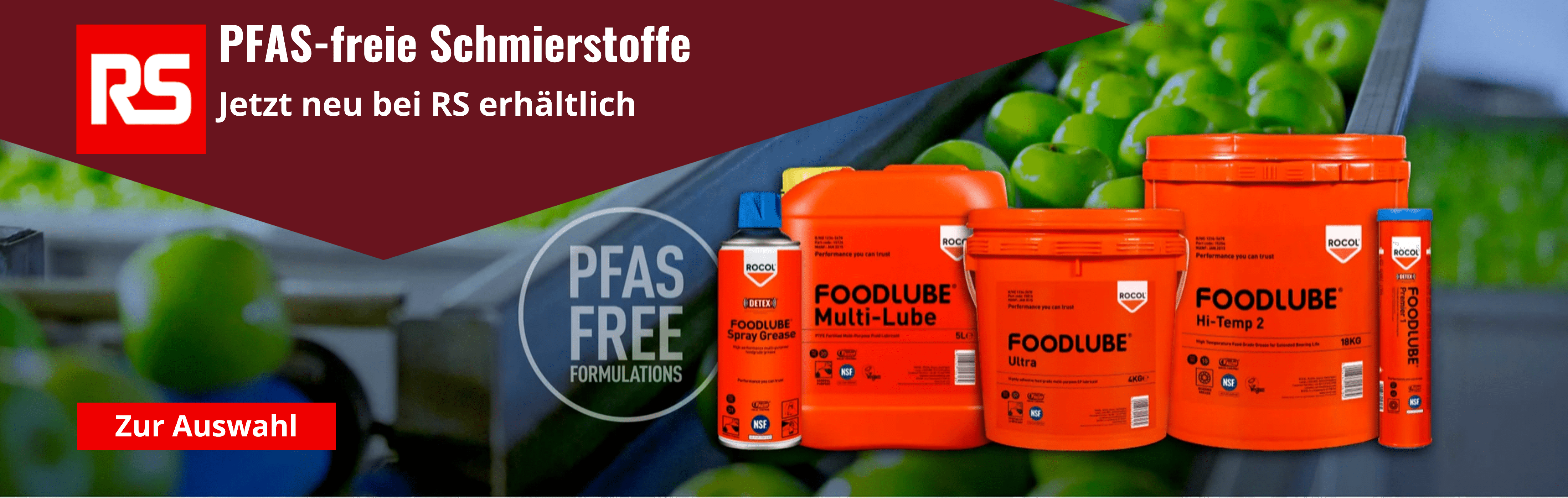PFAS-frei gekennzeichnete Schmierstoffe von Rocol bei RS