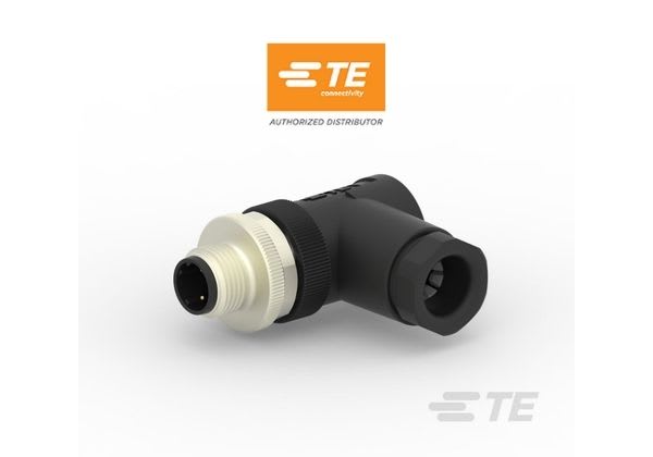 Conector circular TE Connectivity M12 acodado 90 °