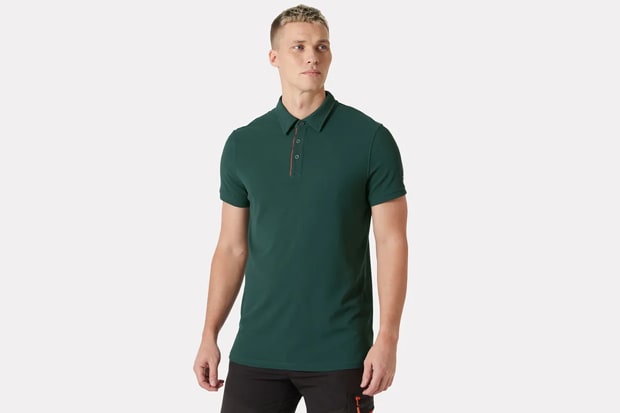 Man wearing polo shirt