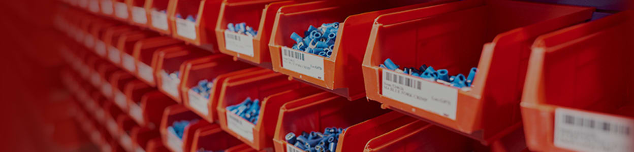 RED STORAGE BINS