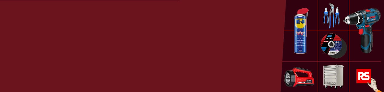 Image of WD40, torch, drill, tool box, sanding discs and pliers