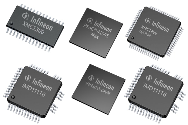 A range of MCUs from Infineon including PSoC, XMC and IMD