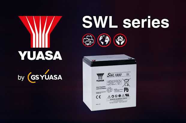 High-cycle Yuasa SWL series sealed lead acid battery for critical systems