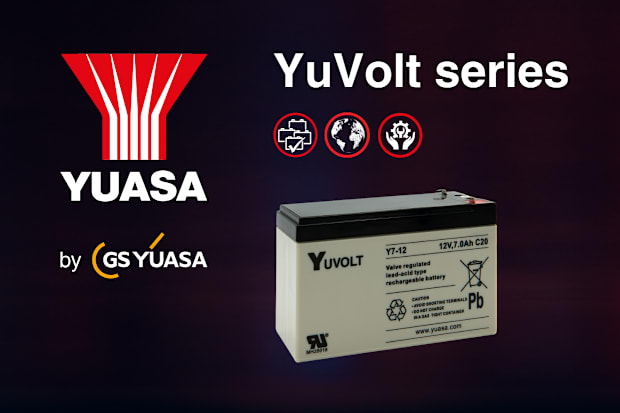 Yuasa YuVolt compact sealed battery for high-efficiency applications