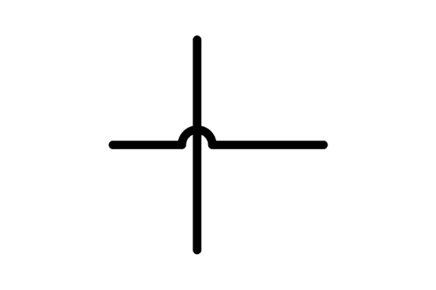 unconnected wire symbol
