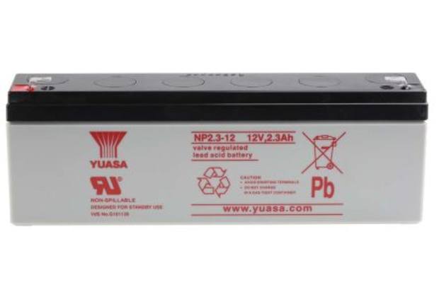 Yuasa Sealed Lead Acid Battery, 12V, 2.3 Ah
