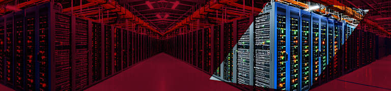 Image of a big control panel in a data centre