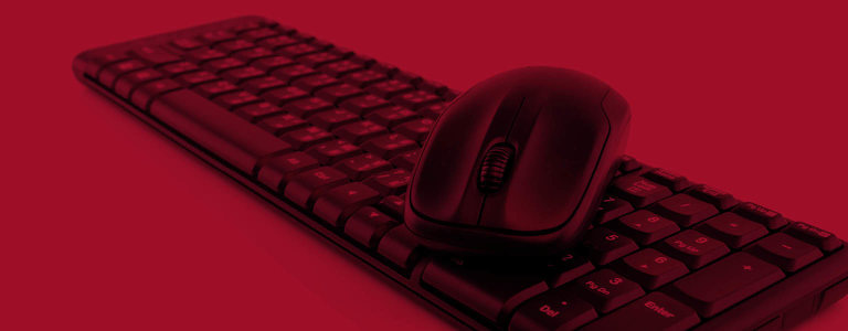 A keyboard and mouse