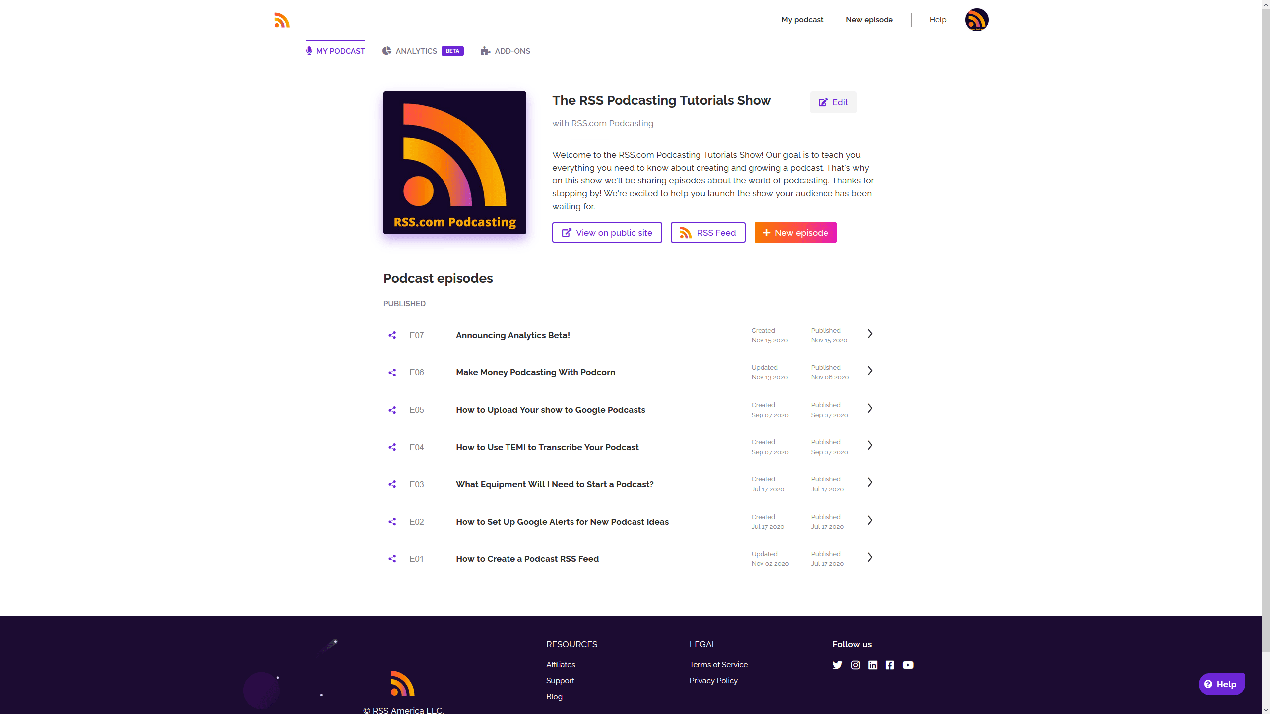 upload episode cover art
