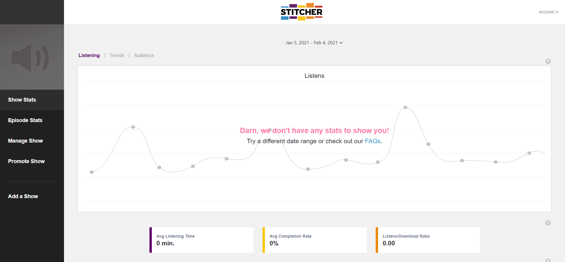 Stitcher Podcast Stats