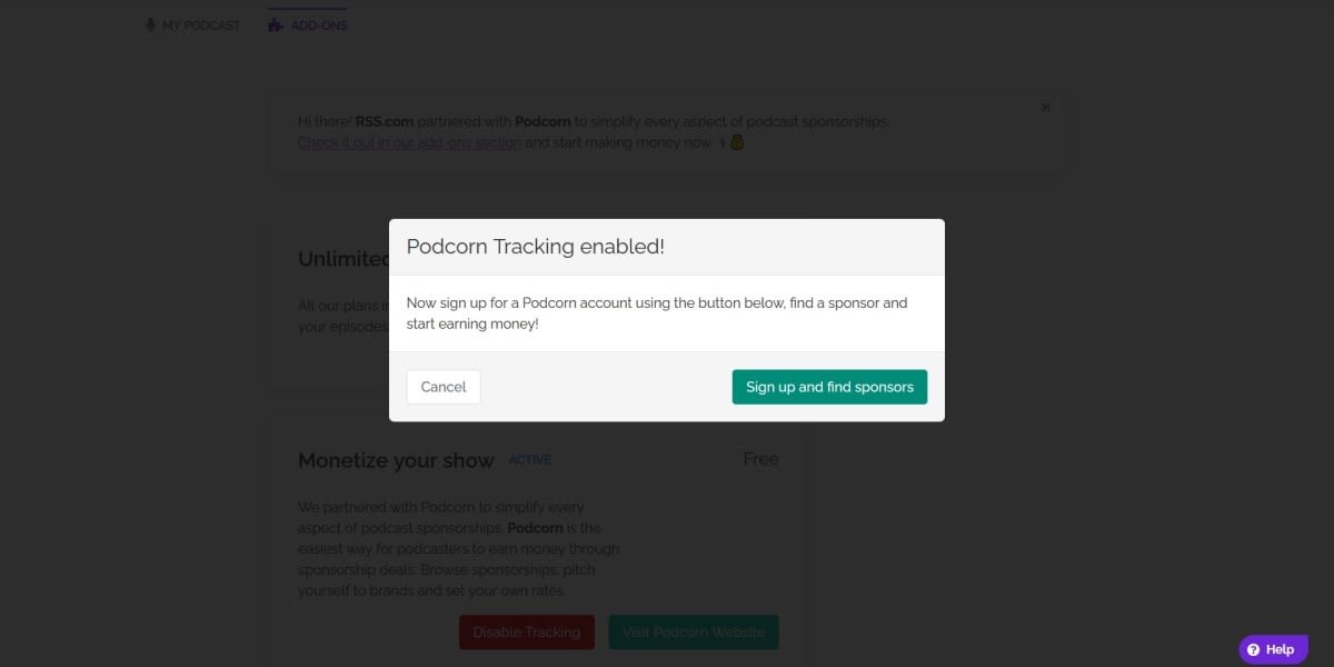 Make Money Podcasting With Podcorn Tracking Enabled