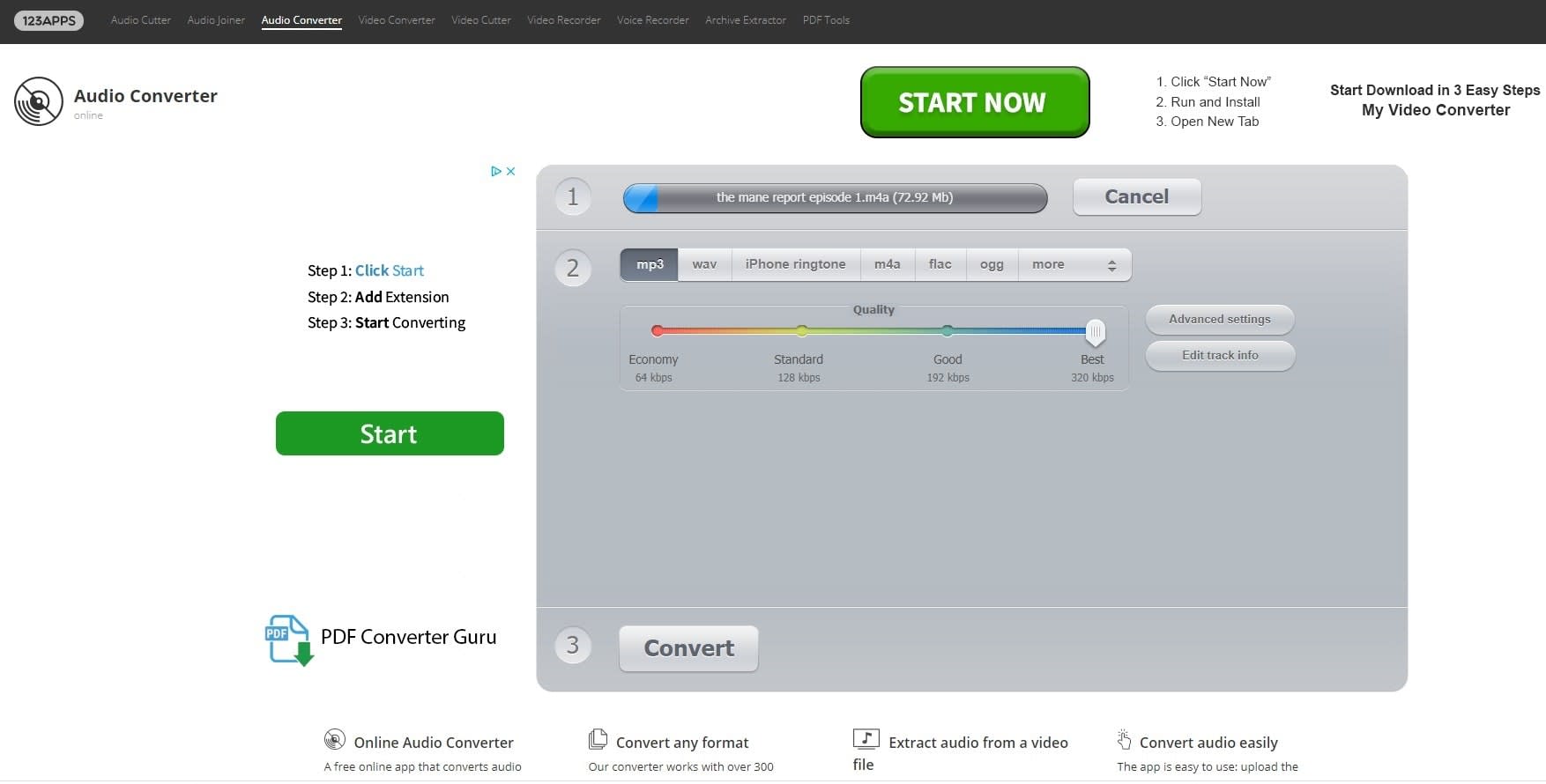 Audio File Generation Software Select File