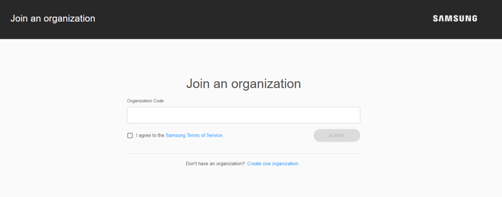 samsung join an organization