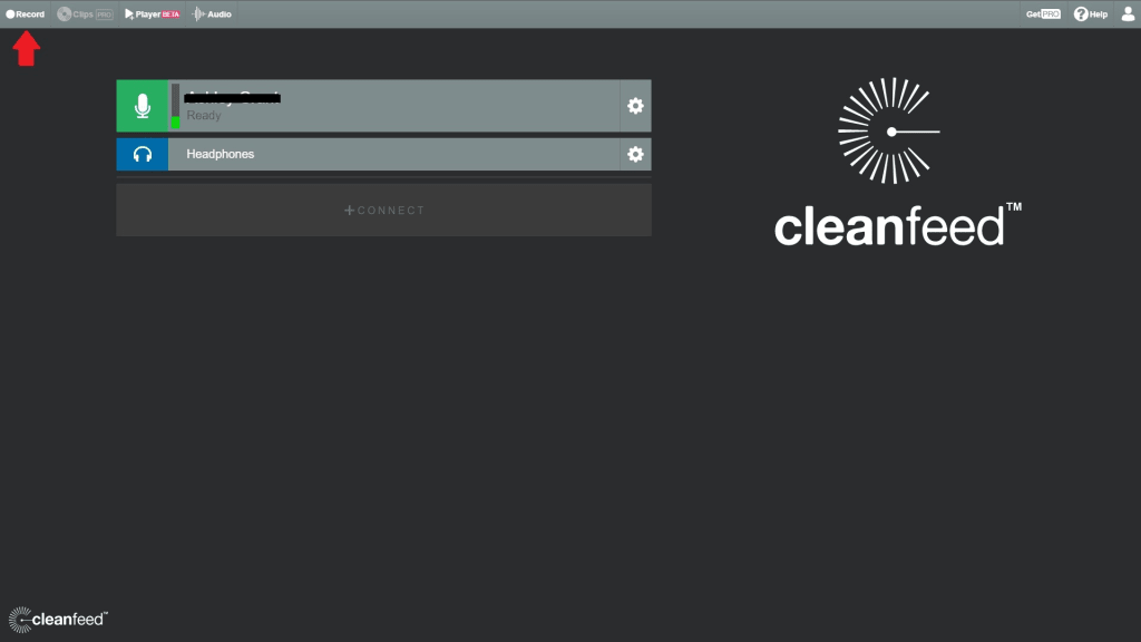 record using cleanfeed