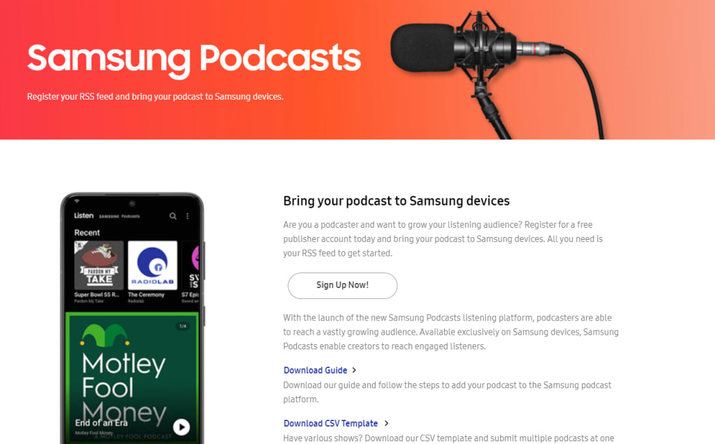 samsung podcasts
