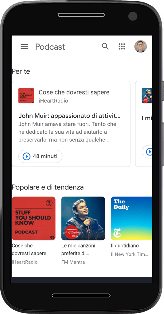google podcasts italian