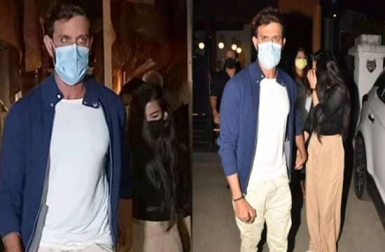 ऋतिक रोशन मुंबई एयरपोर्ट पर अपनी गर्लफ्रेंड सबा आजाद का हाथ थामे आए नजर