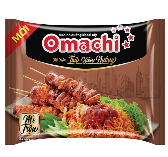 Mì Omachi Thịt Xiên Nướng 90g chính hãng Omachi