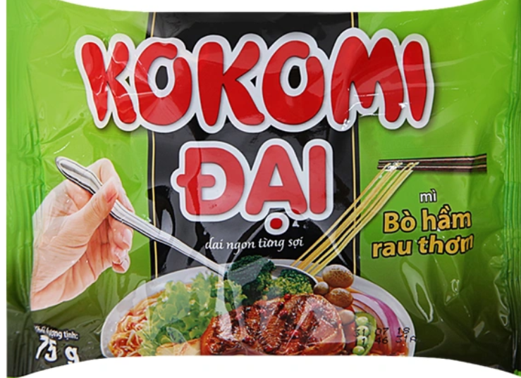 Mì Kokomi Bò Hầm Rau Thơm 75g chính hãng Kokomi