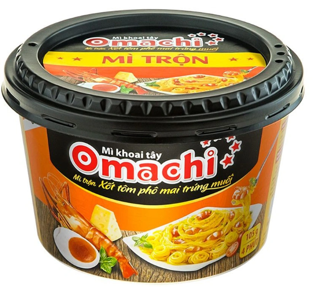 Mì Tô Omachi Tôm Phô Mai Trứng Muối 105g chính hãng Omachi
