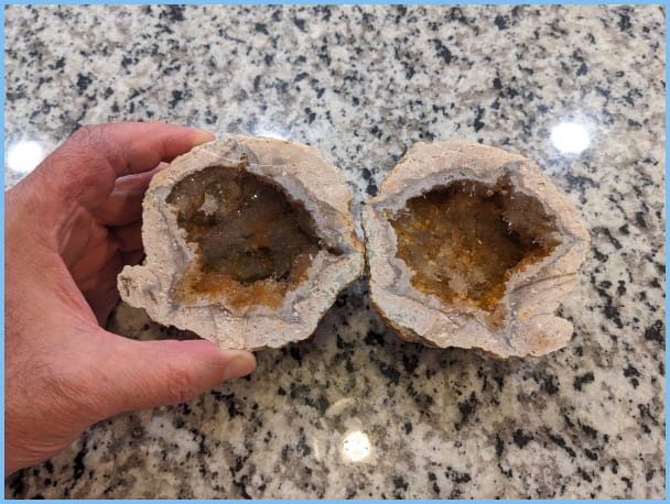 Cracking a Geode with a Soil Pipe Cutter 