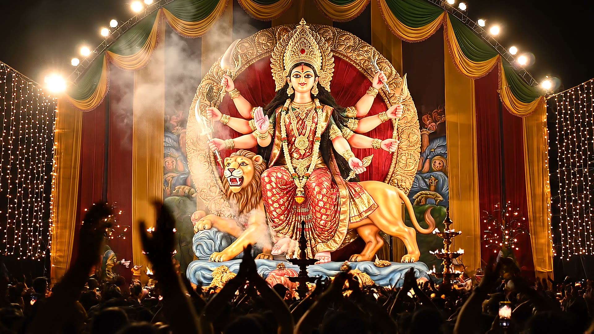 Representative Durga Puja image, not a photo of Sri Sarada Math Durga Puja